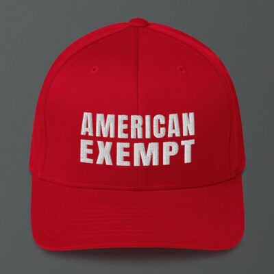 American Exempt Bold FlexFit White Letters