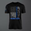 Mens Thin Blue Line Silhouette Tee