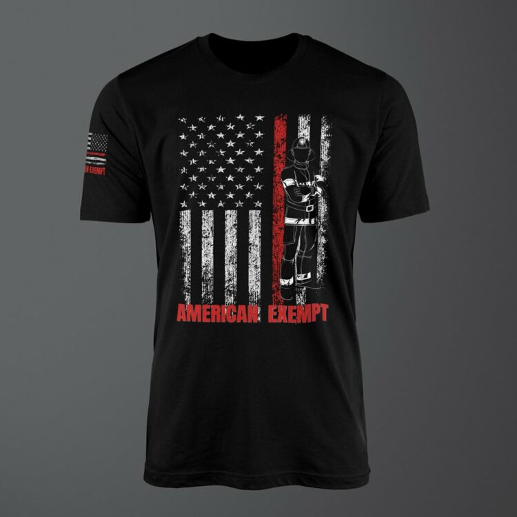 Mens Thin Red Line Silhouette Tee