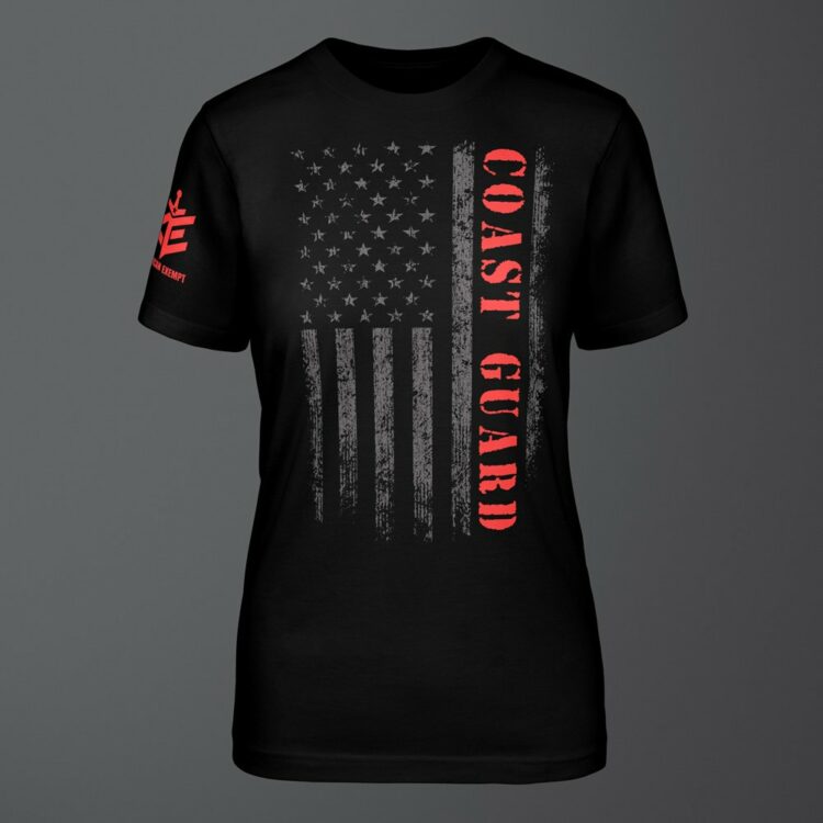 Coast Guard Grunge Flag