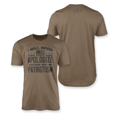 Never Apologize Patriotism Coyote Brown