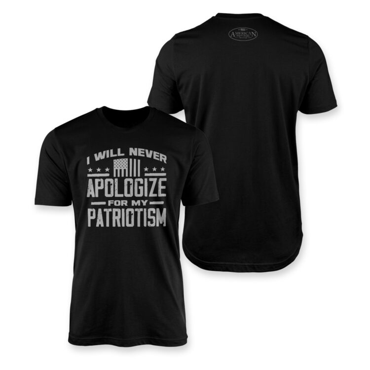 Never Apologize Patriotism Black