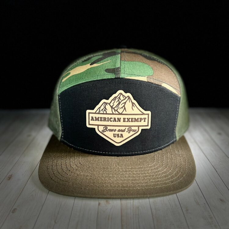 Brave and Free Leather Patch 7 Panel