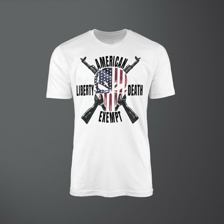 Liberty or Death Skull and Rifles