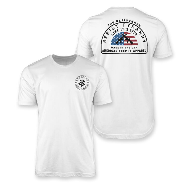 Resist Tyranny Like 1776 White Tee