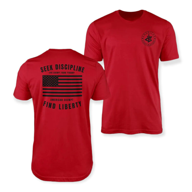 Seek Discipline Find Liberty in red