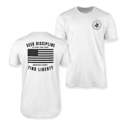 Seek Discipline Find Liberty in white