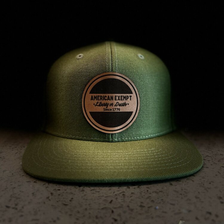 Army Olive Liberty or Death Leather Patch
