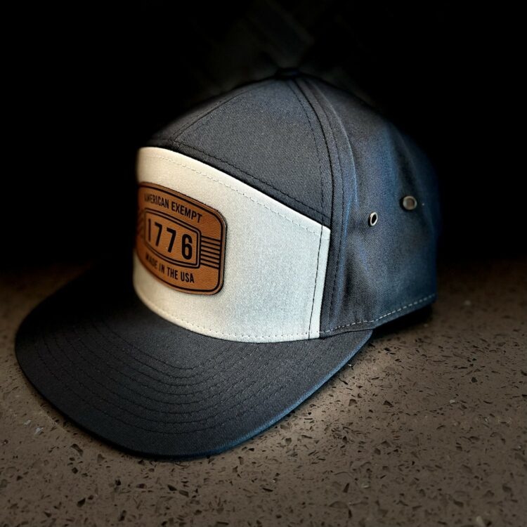 7 Panel with Leather Strapback and 1776 Leather Patch