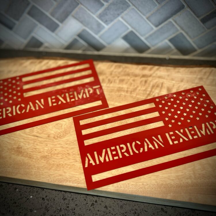 Red AE Flag Vehicle Magnets
