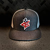 Charcoal and White 3D Puff AE Logo