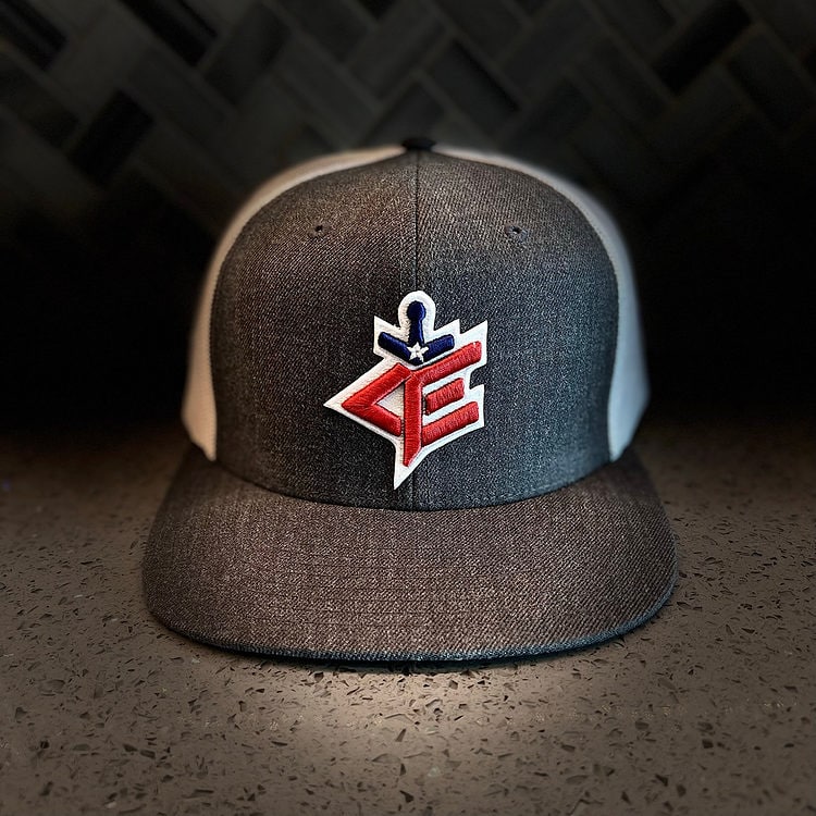 Charcoal and White 3D Puff AE Logo