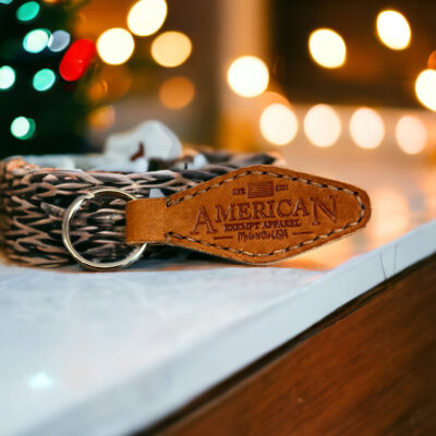 Hand stitched Leather Keyfob