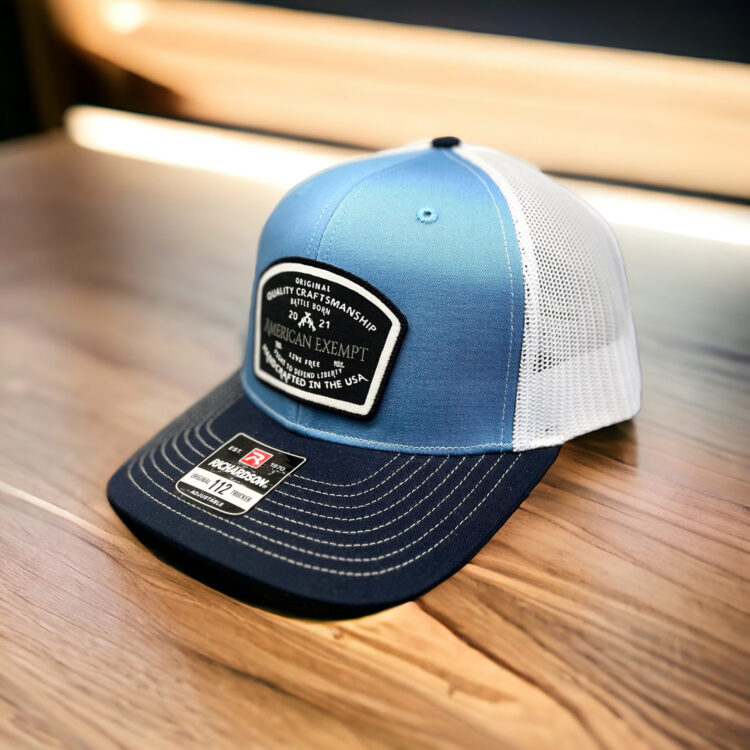 Battle Born Snapback Hat Columbia Blue White Navy - Image 2
