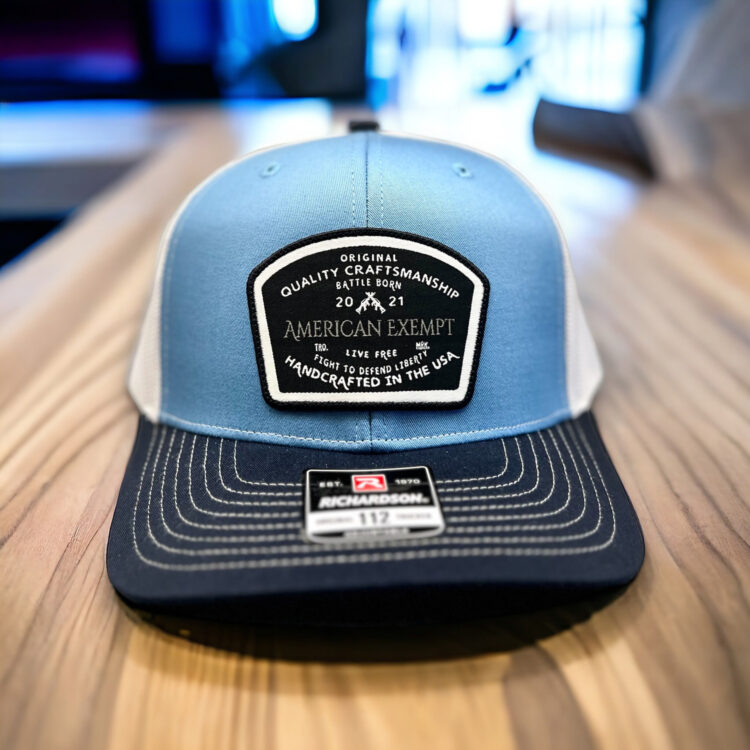 Battle Born Snapback Hat Columbia Blue White Navy