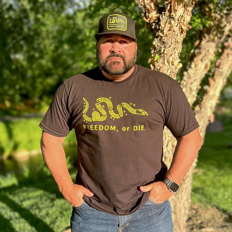 Freedom or Die Black and Yellow Tee - Image 3